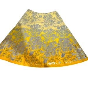 ISDA & CO YELLOW + SILVER COTTON SKIRT XL